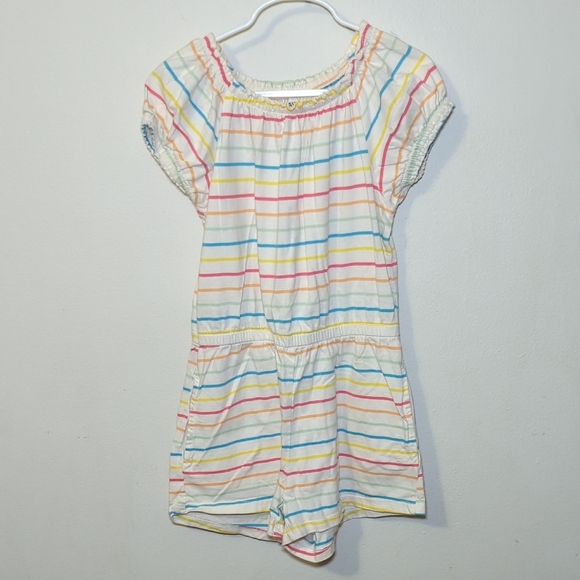 Old Navy Colorful Striped Romper with Pockets Girls Size M / 8 - Picture 1 of 4